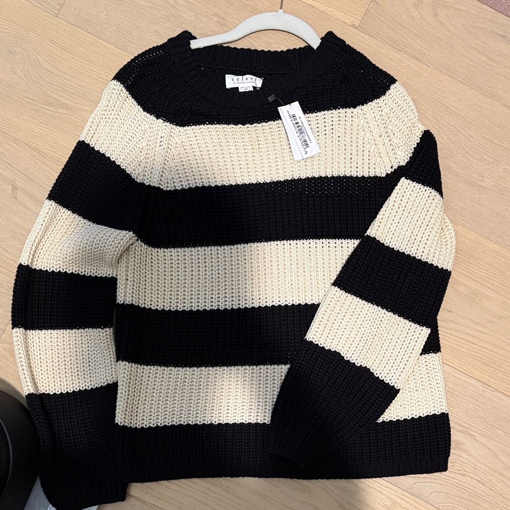 Cream and Black Sweater